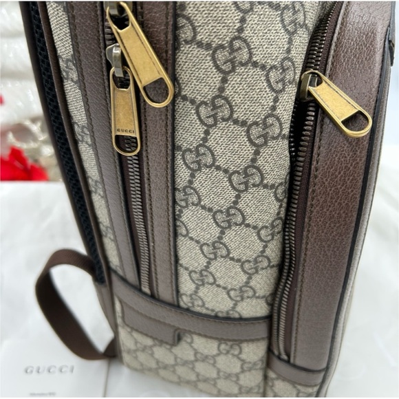 Gucci Ophedia GG Supreme, canvas and leather backpack made in Italy NWT - Picture 9 of 11